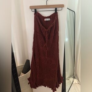 Free People Crochet Skirt. Beautiful worn once. Size small, can fit a medium.